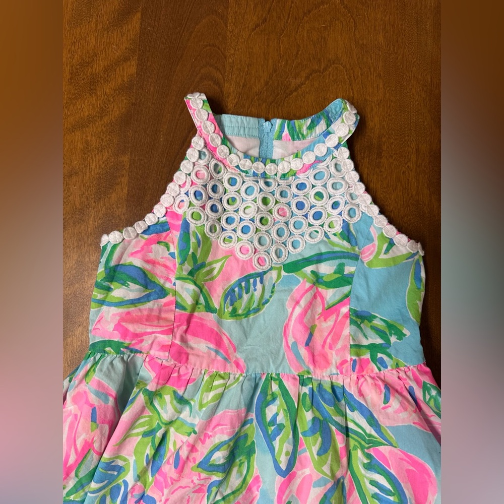 Girls Lilly Pulitzer Floral Dress Size 6 - Picture 2 of 8